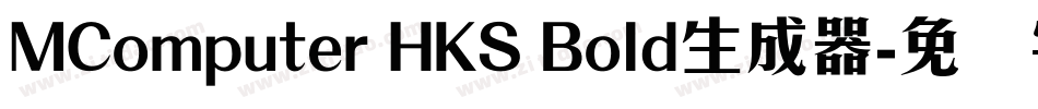 MComputer HKS Bold生成器字体转换
